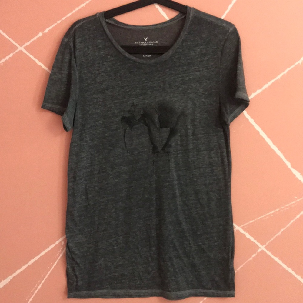 Wait what? American eagle semi-sheer tee